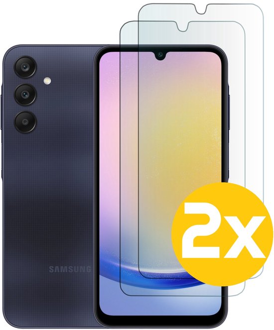 Screenprotector Geschikt Voor Samsung Galaxy A24 / A25 - Glasplaat - Tempered Glass - 2 Stuks
