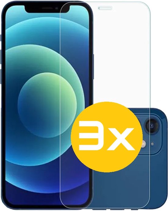 Screenprotector Geschikt Voor iPhone 12 / 12 Pro - Glasplaat - Tempered Glass - 3 Stuks