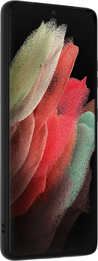 Samsung Galaxy S21 Ultra Hoesje | Zwarte Siliconen hoesje | TPU Back Cover Hoes | Bescherm hoesje Samsung Galaxy S21 Ultra - Zwart