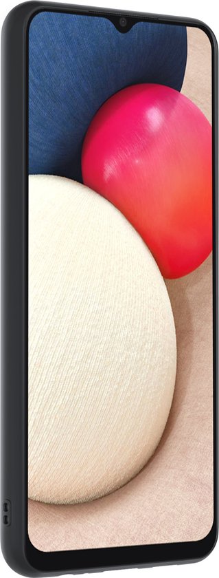 Hoesje en Screenprotector Combi Geschikt Voor Samsung Galaxy A03s - Zwarte Siliconen Hoesje + 2x Screenprotector