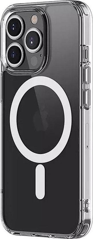 Lennexo Hoesje Geschikt Voor iPhone 15 Pro Max Met Magneet Ring - Siliconen Hoesje Voor Draadloos Opladen en Geschikt voor Magsafe