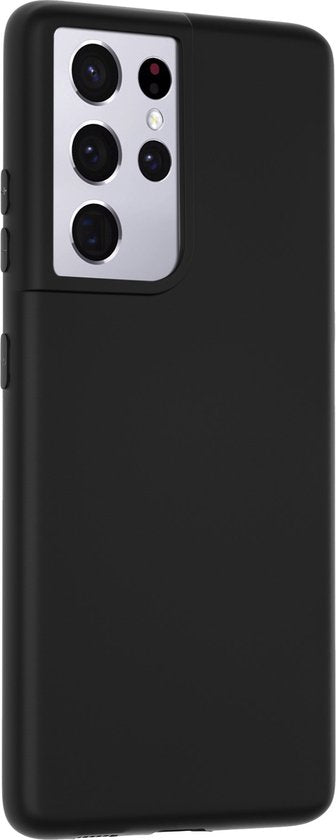 Samsung Galaxy S21 Ultra Hoesje | Zwarte Siliconen hoesje | TPU Back Cover Hoes | Bescherm hoesje Samsung Galaxy S21 Ultra - Zwart