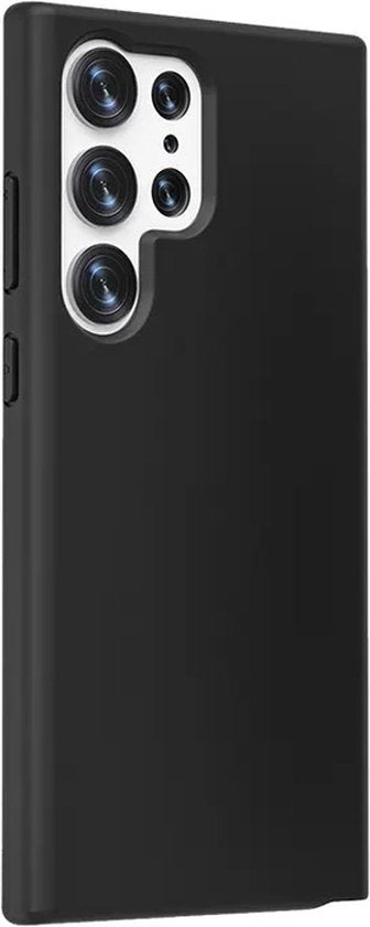 Zwart Hoesje Geschikt Voor Samsung Galaxy S23 Ultra - Zwarte Siliconen hoesje - TPU Back Cover Hoes - Zwart