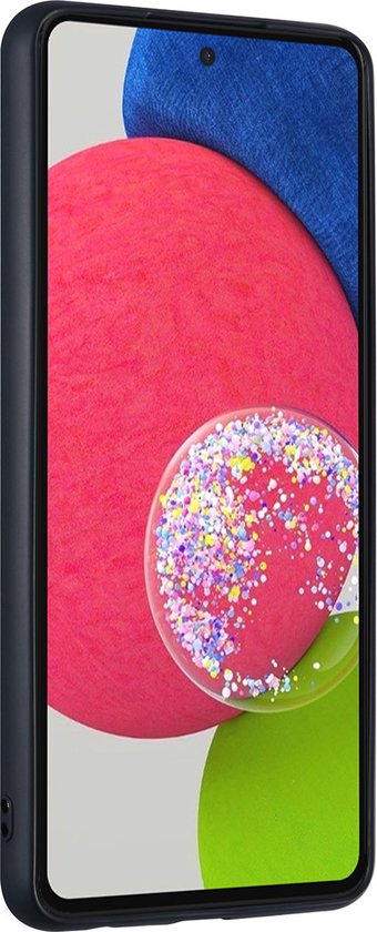 Zwart Hoesje Geschikt Voor Samsung Galaxy A52 - Zwarte Siliconen hoesje - TPU Back Cover Hoes - Zwart