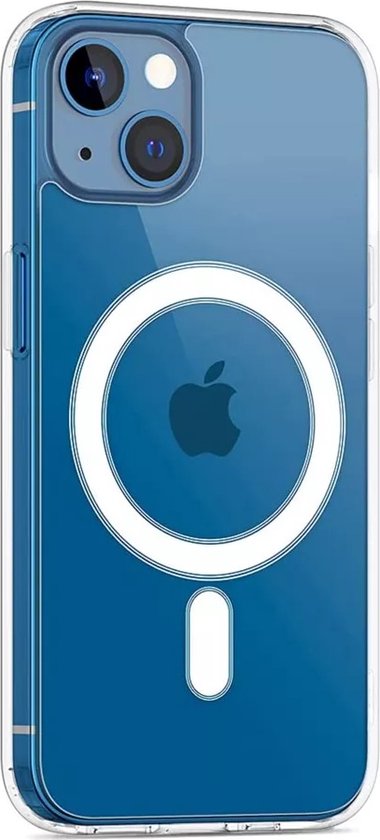 Lennexo Hoesje Geschikt Voor iPhone 14 Met Magneet Ring - Siliconen Hoesje Voor Draadloos Opladen en Geschikt voor Magsafe