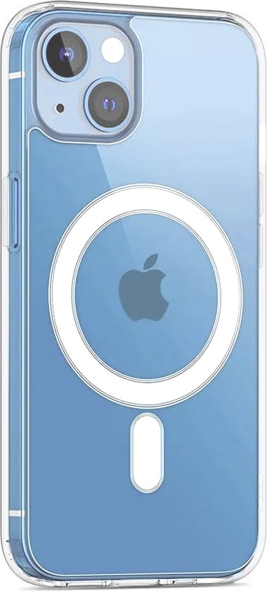 Lennexo Hoesje Geschikt Voor iPhone 15 Met Magneet Ring - Siliconen Hoesje Voor Draadloos Opladen en Geschikt voor Magsafe