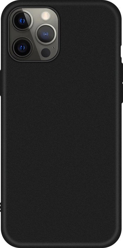Hoesje en Screenprotector Combi Geschikt Voor iPhone 12 Pro Max - Zwart Hoesje + Premium Screenprotector