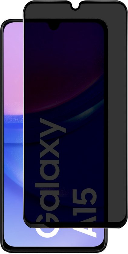 Privacy Screenprotector Geschikt Voor Samsung A15 - Volledige Beschermglas - PREMIUM Tempered Glass - 1 stuk