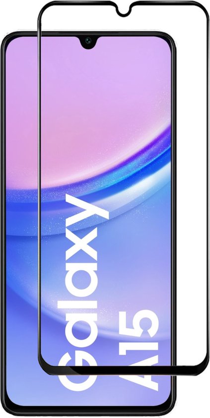 Full Cover Screenprotector Geschikt Voor Samsung A15 - Volledige Beschermglas - PREMIUM Tempered Glass - 1 stuk