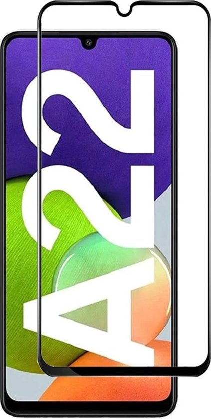 Full Cover Screenprotector Geschikt Voor Samsung Galaxy A22 5G - Volledige Beschermglas - PREMIUM Tempered Glass - 1 stuk