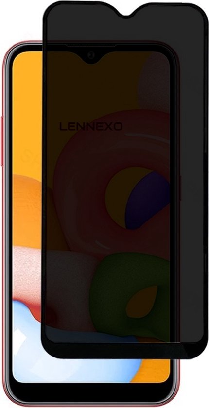 Full Cover Privacy Screenprotector Geschikt Voor Samsung A12 - Volledige Beschermglas - PREMIUM Tempered Glass - 1 stuk