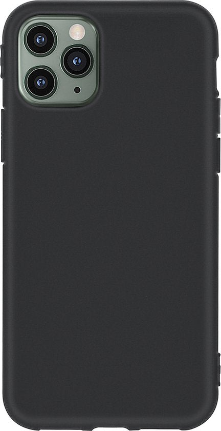 Zwart Hoesje Geschikt Voor iPhone 11 Pro - Zwarte Siliconen Hoesje - TPU Back Cover Hoes -Zwart