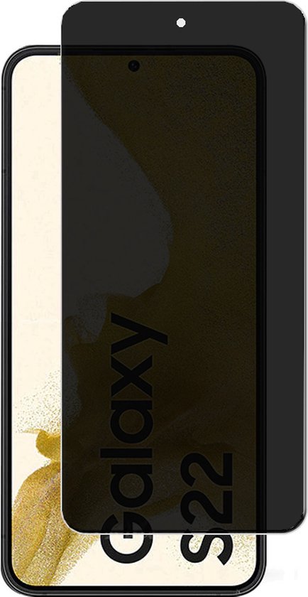 Full Cover Privacy Screenprotector Geschikt Voor Samsung S22 - Volledige Beschermglas - PREMIUM Tempered Glass - 1 stuk