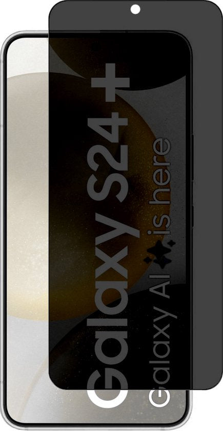 Privacy Screenprotector Geschikt Voor Samsung S24+ (S24 Plus) - Volledige Beschermglas - PREMIUM Tempered Glass - 1 stuk