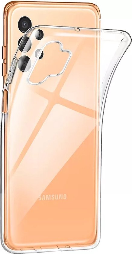Hoesje en Screenprotector Combi Geschikt Voor Samsung Galaxy A13 - Transparant Hoesje + 2x Screenprotector