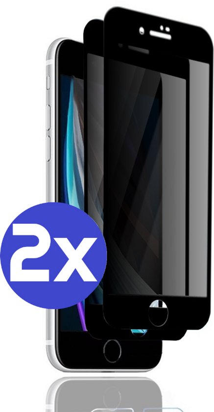 ArmorDrop Privacy Screenprotector Geschikt Voor iPhone SE 2022 / 8 / 7 - Gehard Glas - 2 Stuks