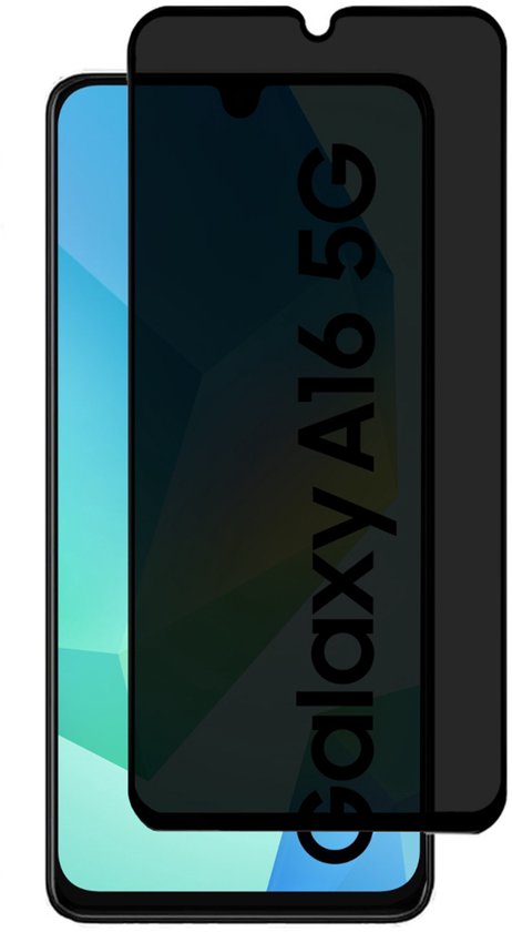 Hoesje en Privacy Screenprotector Combi Geschikt Voor Samsung A16 - Transparant Hoesje + Privacy Glas