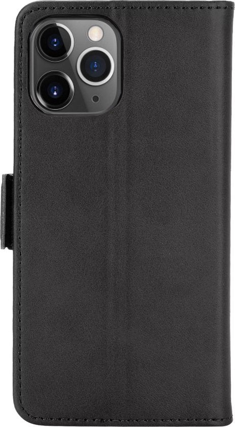 BookCase Hoesje Geschikt Voor iPhone 14 Pro - Wallet Case - Hoesje Met Pasjeshouder - Zwart