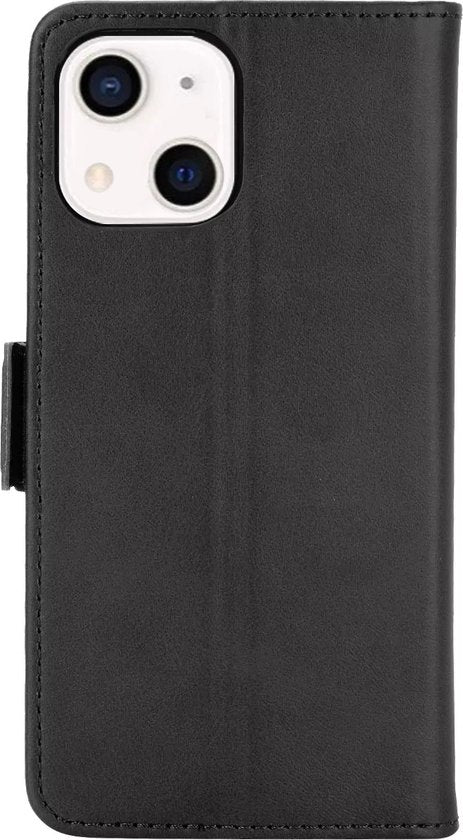 BookCase Hoesje Geschikt Voor iPhone 14 Plus - Wallet Case - Hoesje Met Pasjeshouder - Zwart