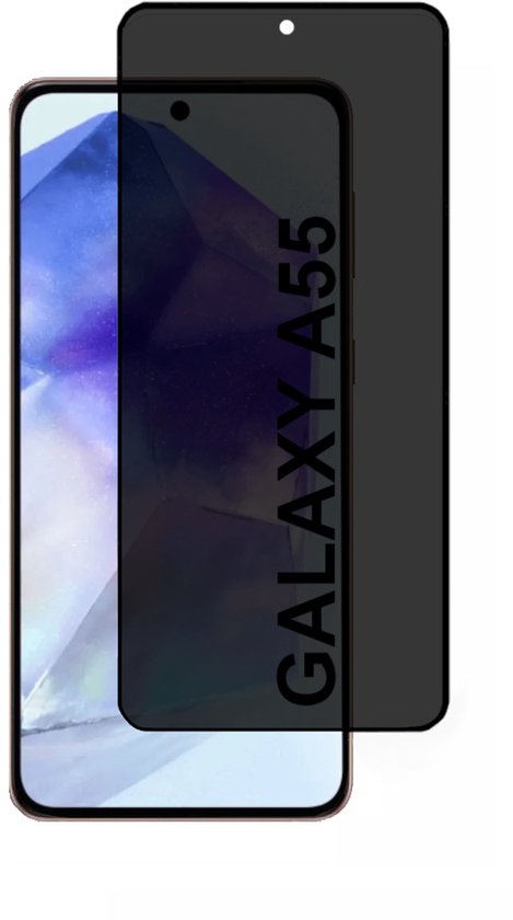 Privacy Screenprotector Geschikt Voor Samsung A55 - Volledige Beschermglas - PREMIUM Tempered Glass - 1 stuk