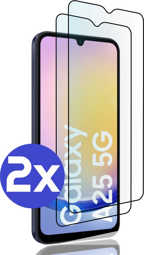ArmorDrop Full Guard Screenprotector Geschikt Voor Samsung A25 - Gehard Glas - 2 Stuks