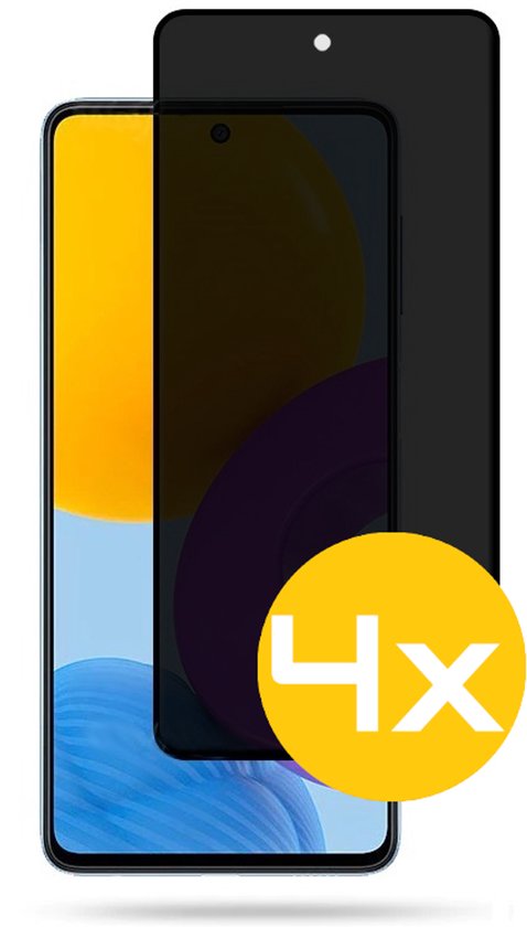 Privacy Screenprotector Geschikt Voor Samsung A52 - Volledige Beschermglas - 4 Stuks