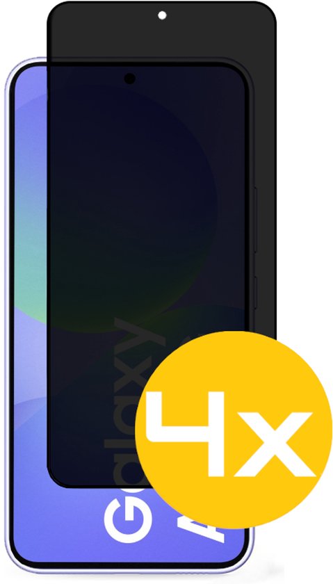Privacy Screenprotector Geschikt Voor Samsung A36 - Volledige Beschermglas - 4 Stuks