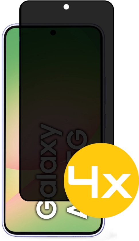 Privacy Screenprotector Geschikt Voor Samsung A56 - Volledige Beschermglas - 4 Stuks