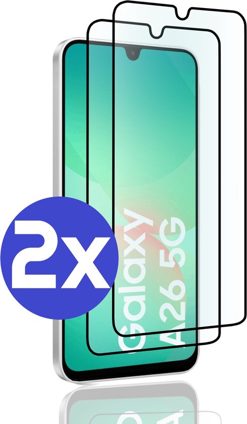 ArmorDrop Full Guard Screenprotector Geschikt Voor Samsung A26 - Gehard Glas - 2 Stuks