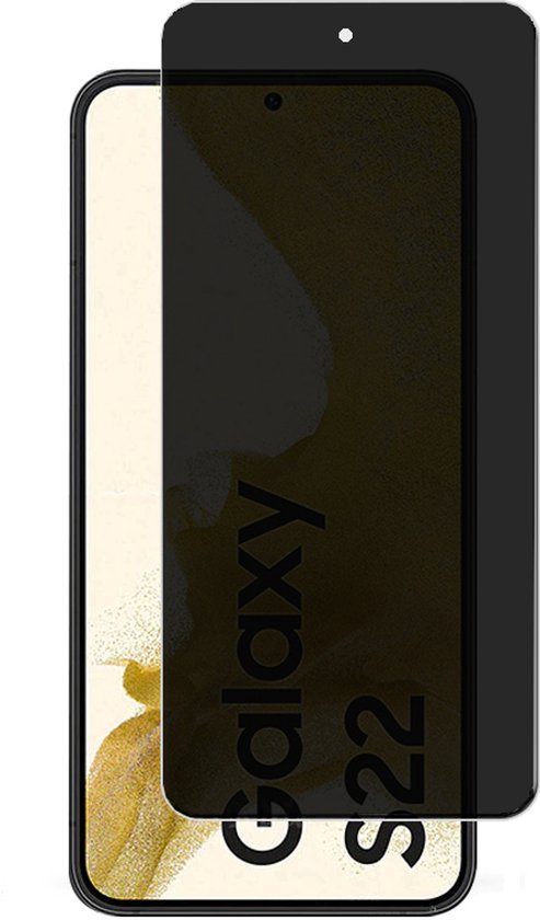 Hoesje en Privacy Screenprotector Combi Geschikt Voor Samsung S22 - Transparant Hoesje + Privacy Glas