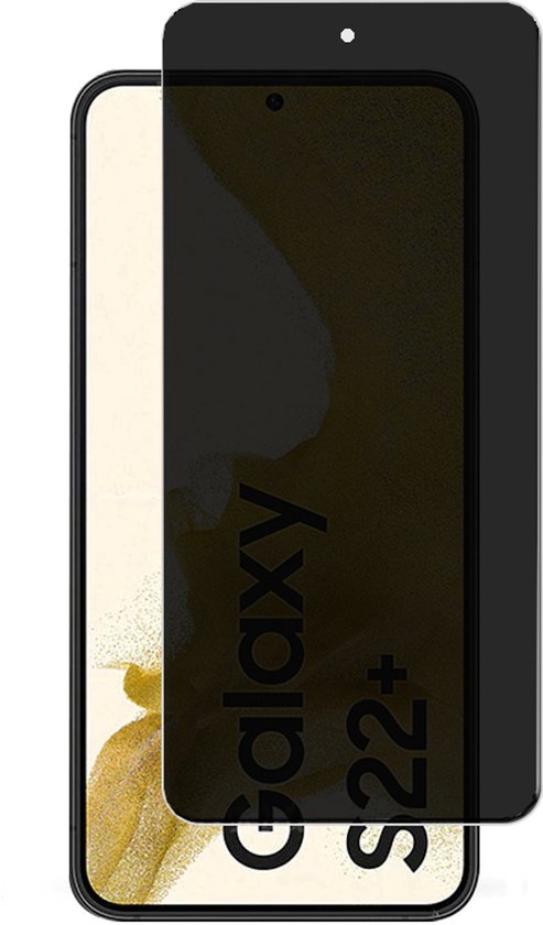 Hoesje en Privacy Screenprotector Combi Geschikt Voor Samsung S22+ (S22 PLUS)- Transparant Hoesje + Privacy Glas
