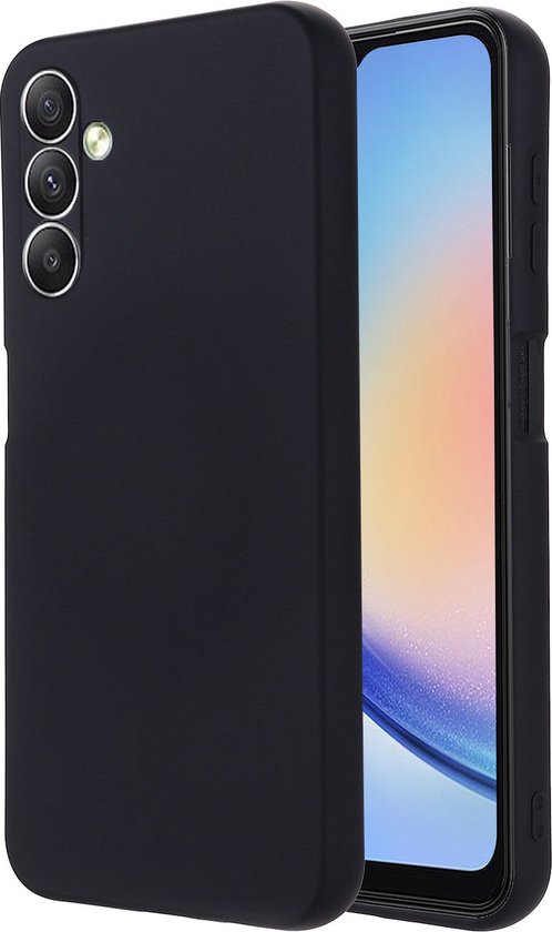 Zwart Hoesje Geschikt Voor Samsung Galaxy A04s - Zwarte Siliconen hoesje - TPU Back Cover Hoes - Zwart