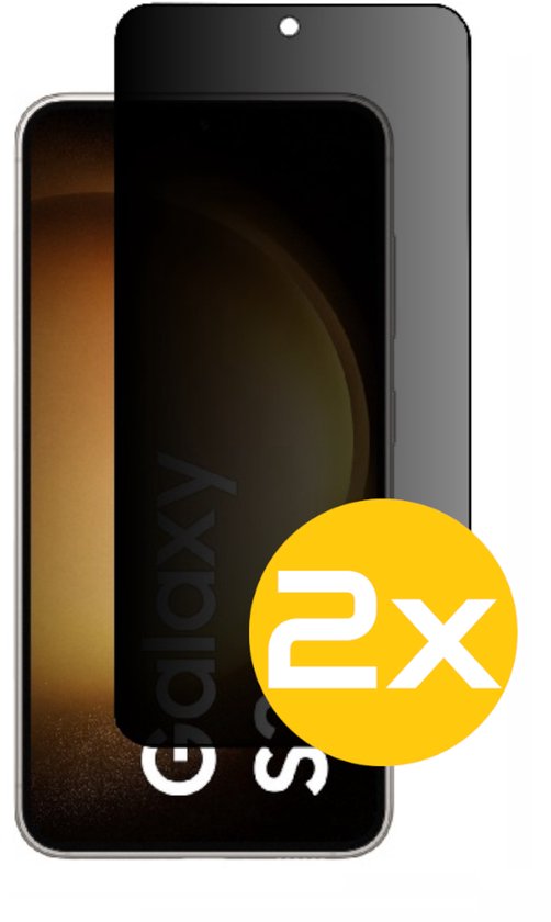 Privacy Screenprotector Geschikt Voor Samsung S23 - Volledige Beschermglas - 2 Stuks