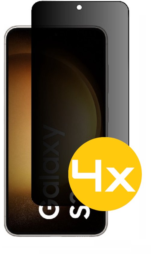 Privacy Screenprotector Geschikt Voor Samsung S23 - Volledige Beschermglas - 4 Stuks