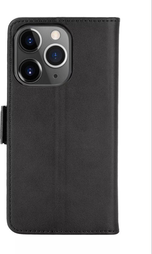 Bookcase Hoesje Geschikt Voor iPhone 15 Pro Max - Wallet Case - Hoesje Met Pasjeshouder - Zwart