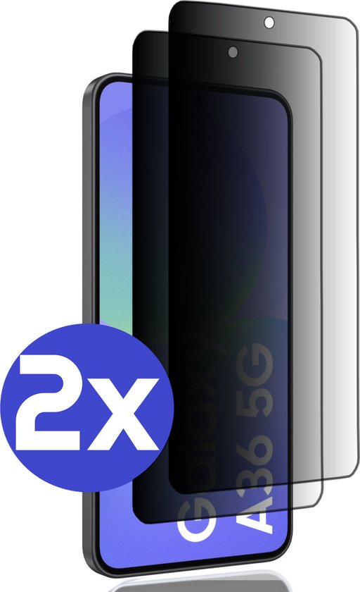 ArmorDrop Privacy Screenprotector Geschikt Voor Samsung A36 - Gehard Glas - 2 Stuks