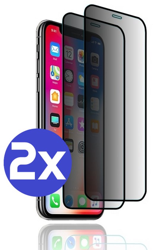 ArmorDrop Privacy Screenprotector Geschikt Voor iPhone 11 Pro Max / XS Max - Gehard Glas - 2 Stuks