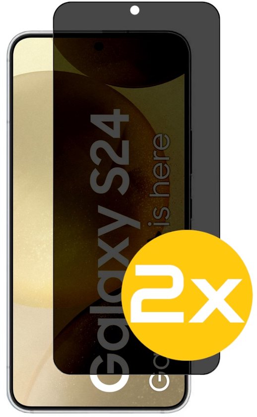 Privacy Screenprotector Geschikt Voor Samsung S24 - Volledige Beschermglas - 2 Stuks