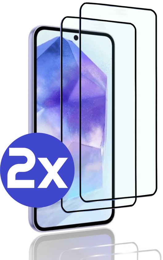ArmorDrop Full Guard Screenprotector Geschikt Voor Samsung A55 - Gehard Glas - 2 Stuks