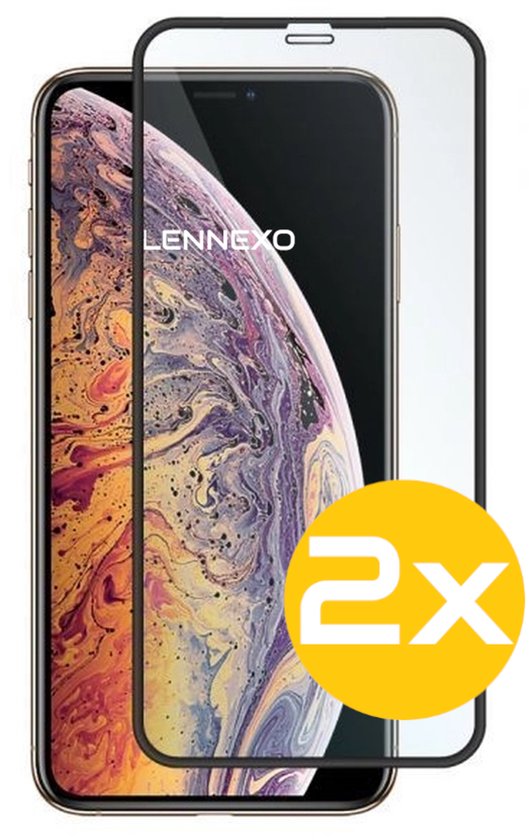 Full Cover Screenprotector Geschikt Voor iPhone 11 Pro Max - Volledige Beschermglas - PREMIUM Tempered Glass - 2 stuks