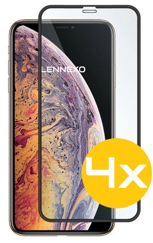 Full Cover Screenprotector Geschikt Voor iPhone 11 Pro Max - Volledige Beschermglas - PREMIUM Tempered Glass - 4 stuks