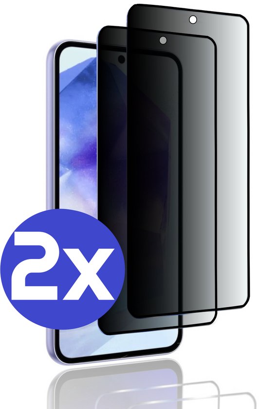 ArmorDrop Privacy Screenprotector Geschikt Voor Samsung A55 - Gehard Glas - 2 Stuks