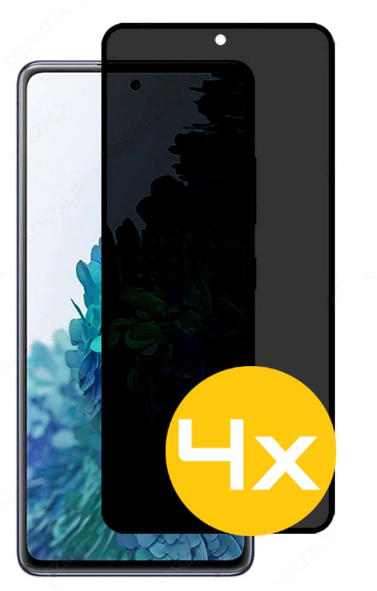 Privacy Screenprotector Geschikt Voor Samsung S20FE (Fan Edition) - Volledige Beschermglas - 4 Stuks