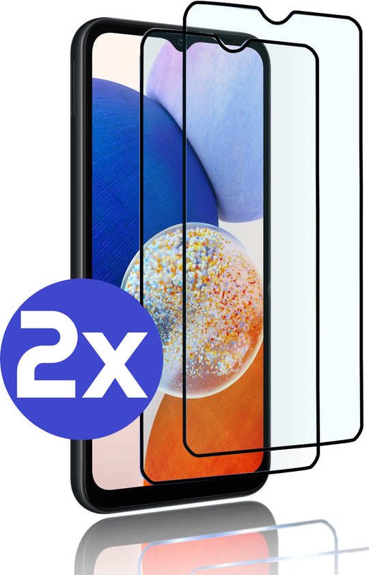 ArmorDrop Full Guard Screenprotector Geschikt Voor Samsung A14 - Gehard Glas - 2 Stuks