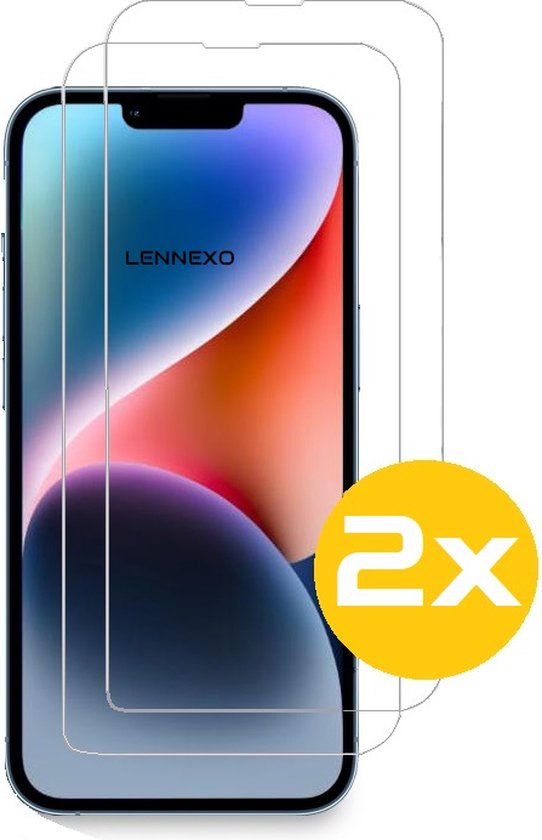 Screenprotector Geschikt Voor iPhone 14 - Glasplaat - Tempered Glass - 2 Stuks