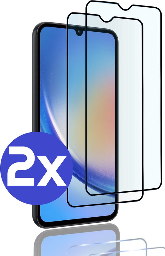 ArmorDrop Full Guard Screenprotector Geschikt Voor Samsung A34 - Gehard Glas - 2 Stuks