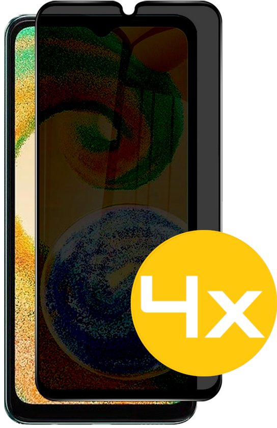Privacy Screenprotector Geschikt Voor Samsung A12 - Volledige Beschermglas - 4 Stuks