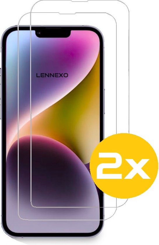 Screenprotector Geschikt Voor iPhone 14 Plus - Glasplaat - Tempered Glass - 2 Stuks