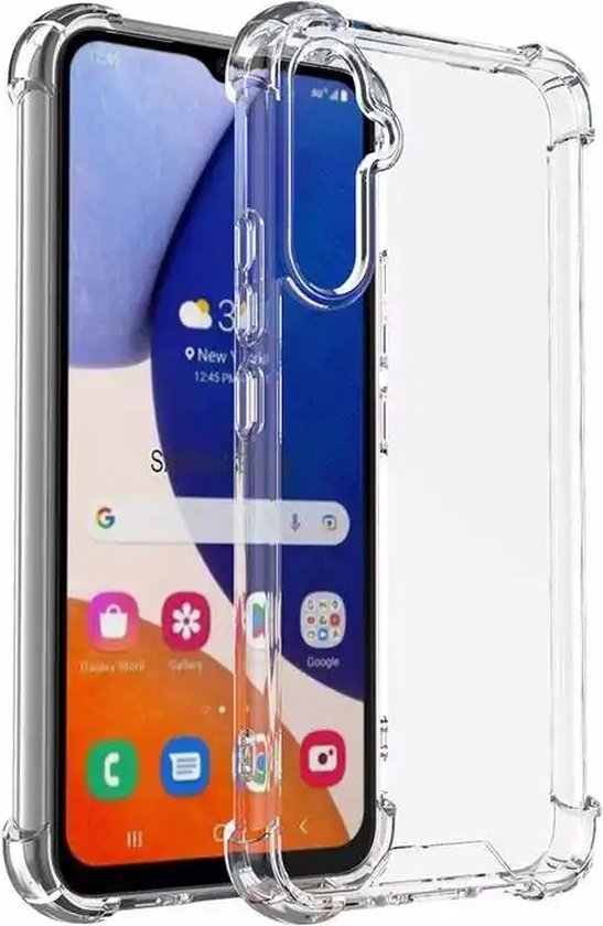 Anti Shock Hoesje Geschikt Voor Samsung Galaxy A14 - ShockProof Silicone Case - Transparant Back Cover