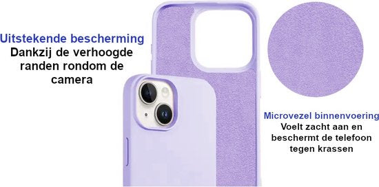 Armordrop Hoesje Met Koord Geschikt Voor iPhone 12 Pro Max - Siliconen Hoesje Met Koord - Paars